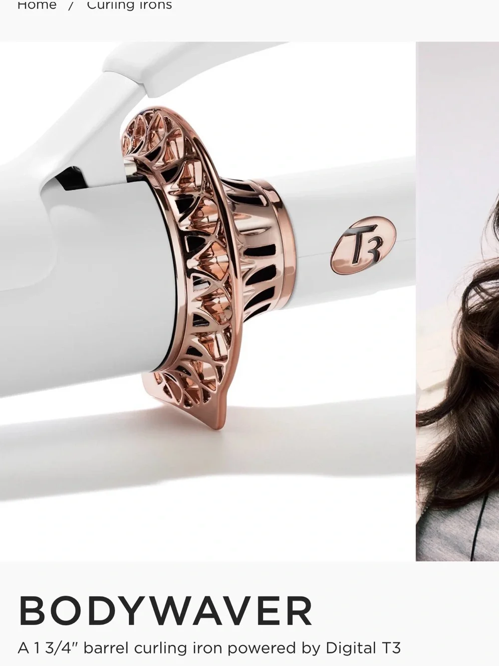 NEW IN BOX T3 White and Rose Gold 1 3/4